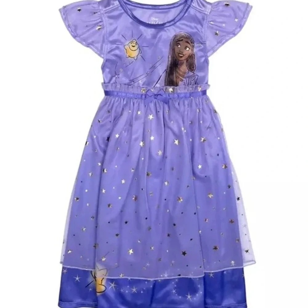 Disney Wish Asha and Wishing Star Girl's‎ Fancy Satiny Tulle Nightgown